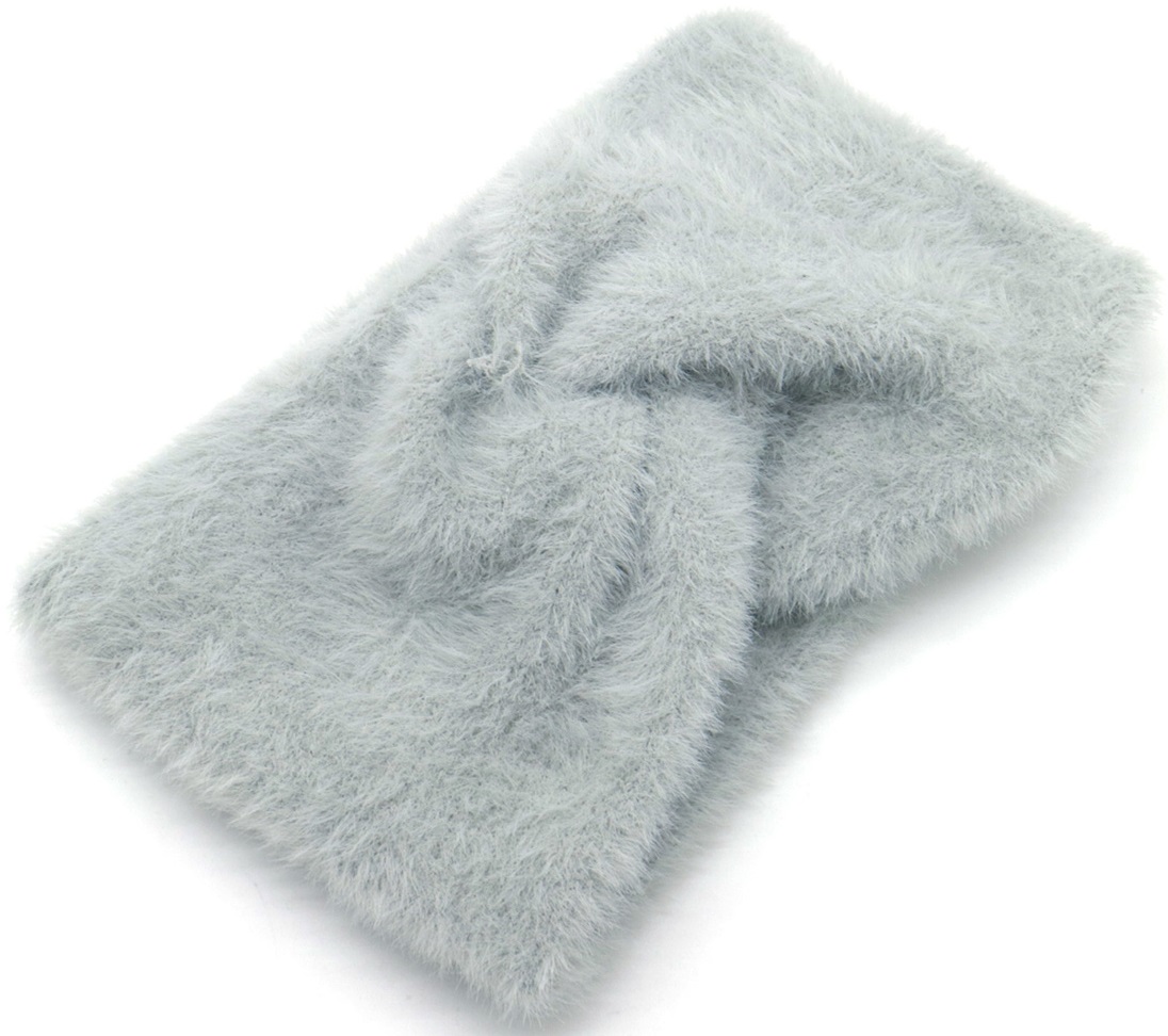 G-D1.2 H071-027-6 Fluffy Winter Headband Grey