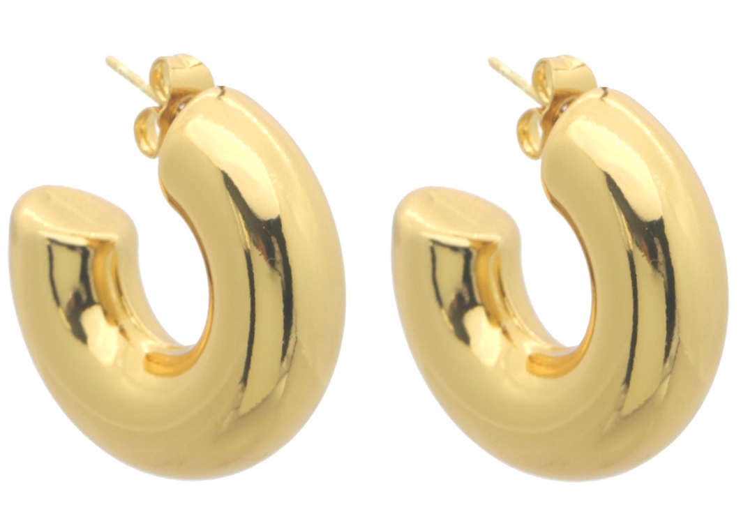 E-D6.3 E926-005G S. Steel Earrings 3cm