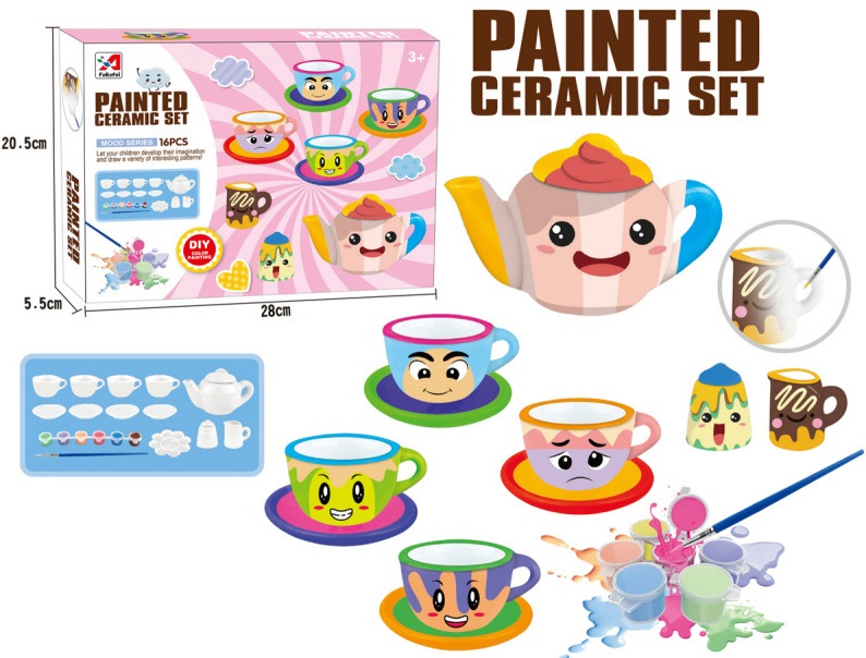 Z-C6.5 WFM324719 Painted Ceramic Set 16pcs DIY Z-C6.5 WFM324719 Painted Ceramic Set 16pcs DIY