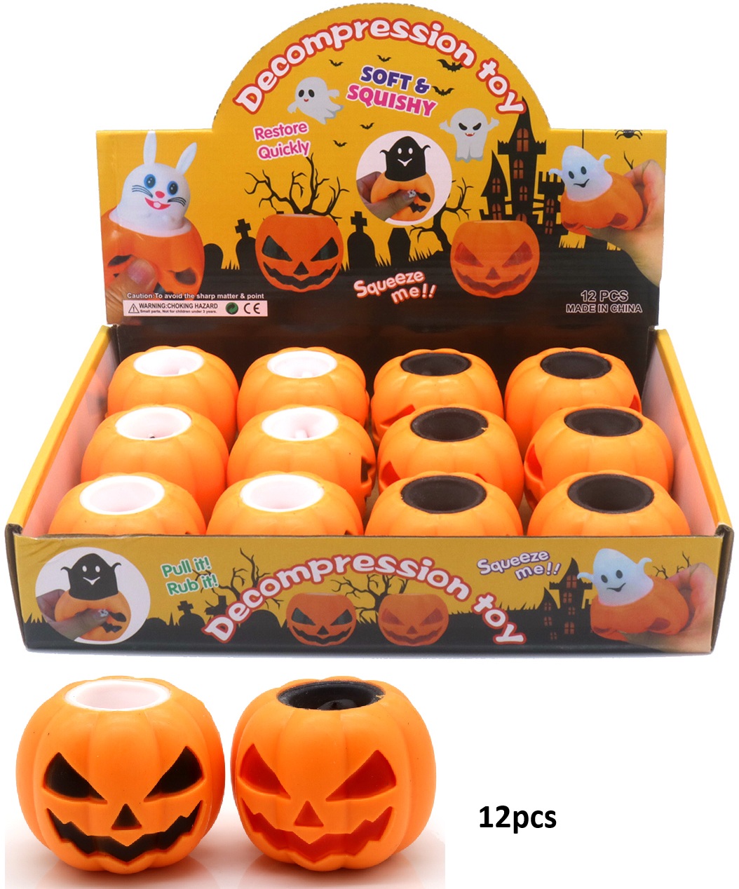 T-P8.1 TOY948-015 Decompression Toy Halloween - 12pcs