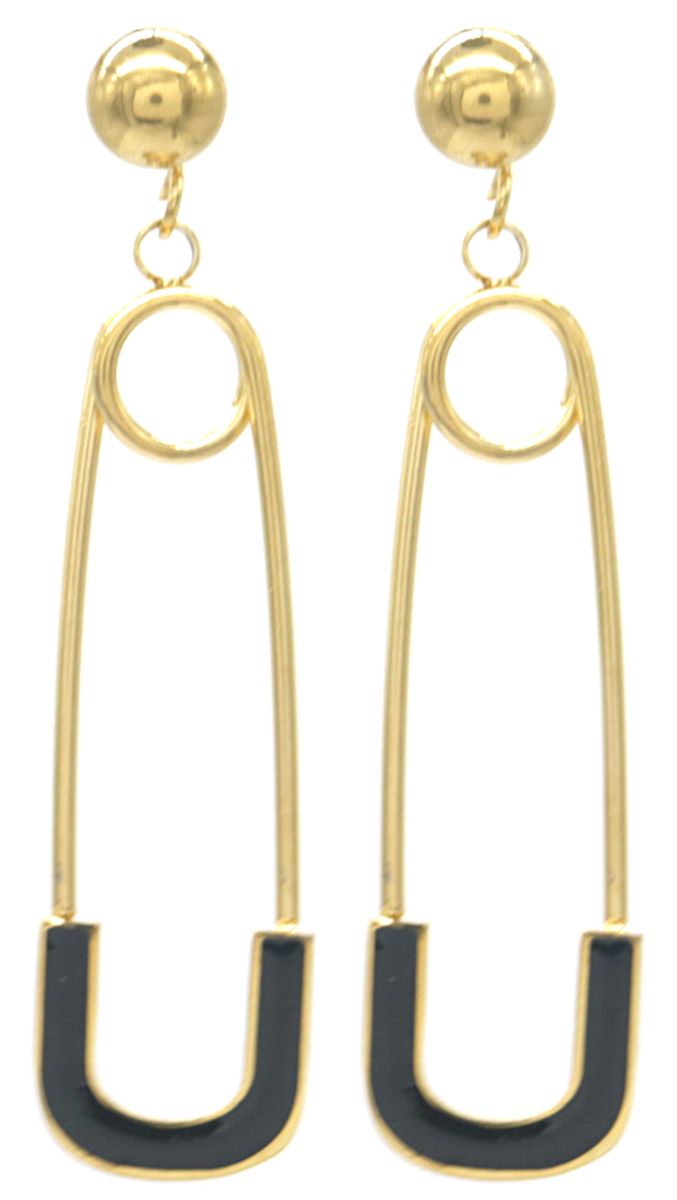 G-F6.1 E031-003G S. Steel Earrings 4cm