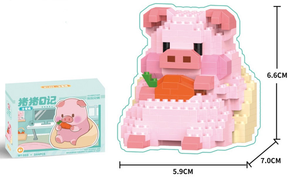 T-E3.2 W1203 Mini Building Block Set Pig