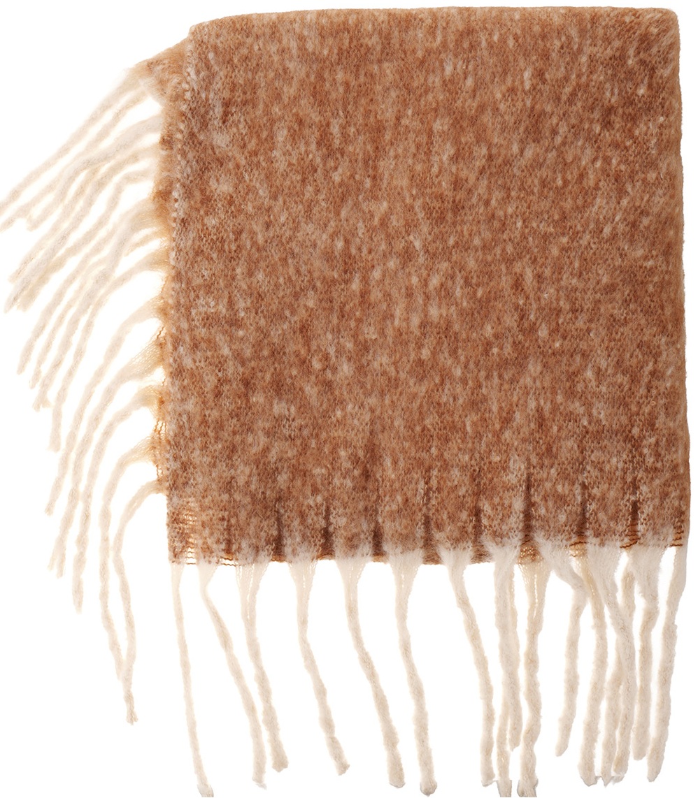 T-N8.2 SCARF2588-011-7 Woven Winter Poncho Brown