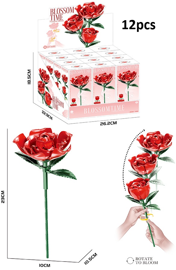 Z-B1.1 BB106E Building Blocks Rose - 12pcs in Display