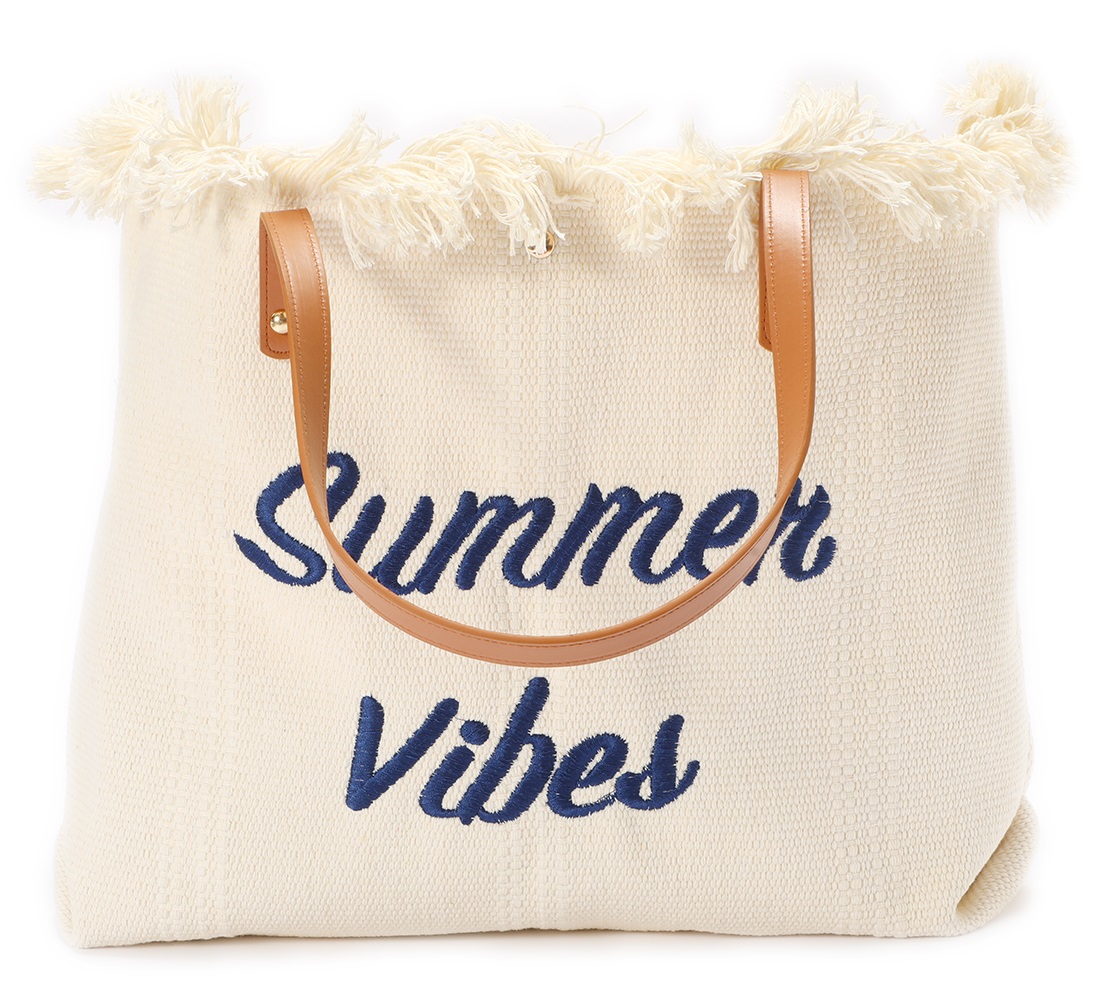 T-F8.1 BAG609-001B Cotton Beach Bag Summer Vibes 55x39cm