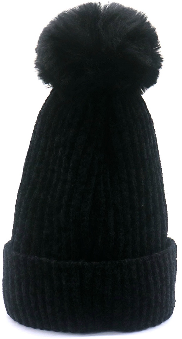 Q-M6.2 HAT701-002 No. 7 Beanie Hat Black