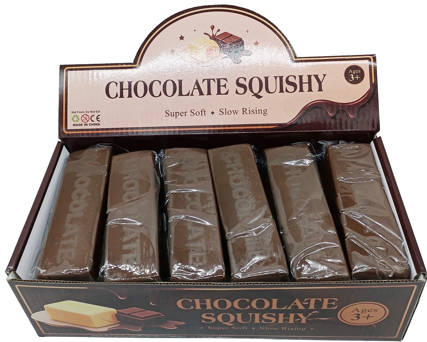 Z-B2.2 TOY2619-030 Slow Rise Squishy Chocolate 13cm - 12pcs