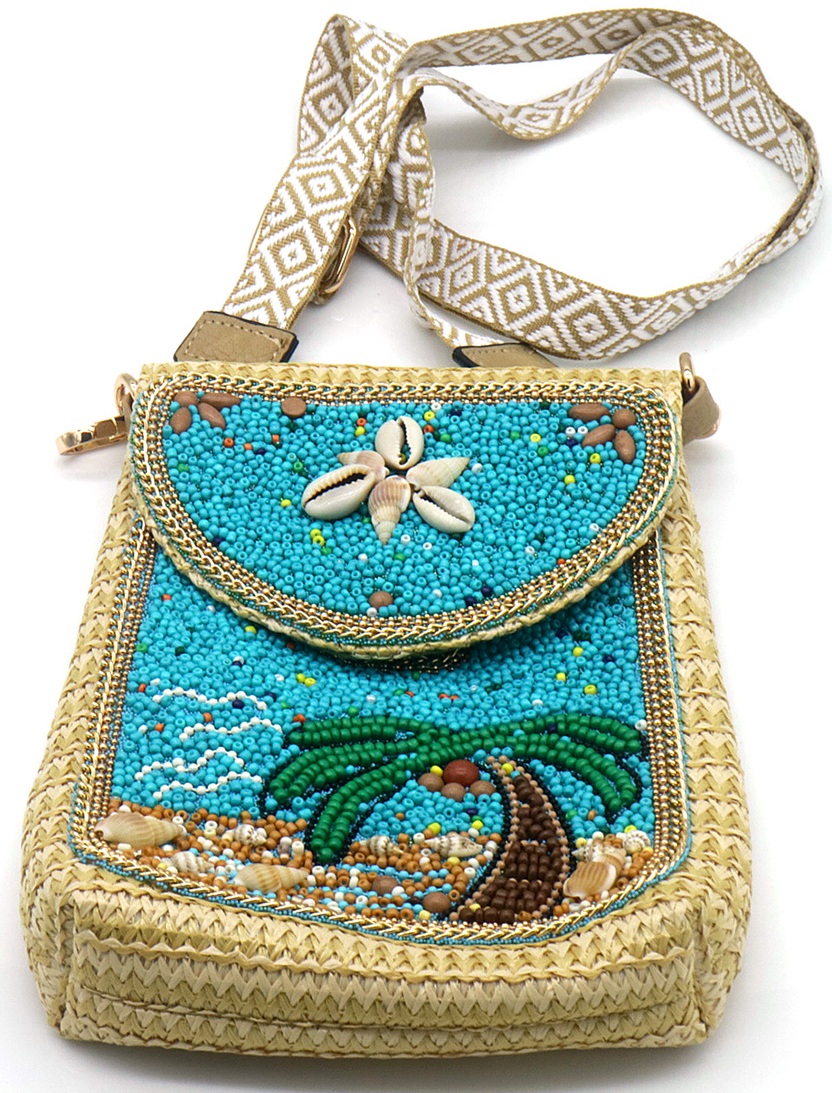 H-A19.2 BAG912-004 Shoulder Bag Beads 20x15cm