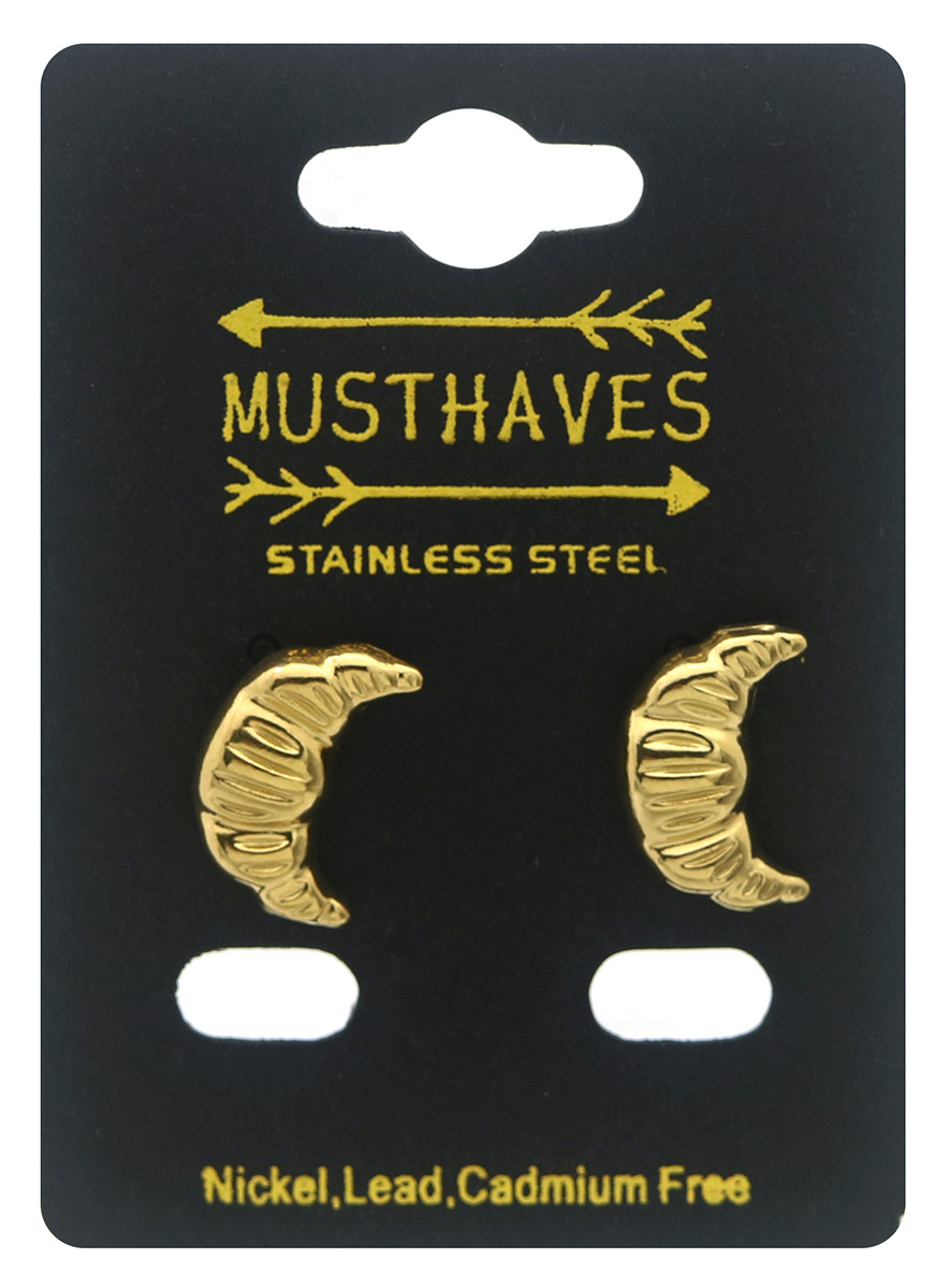 D-C20.2 E2591-003G S. Steel Studs Croissants 1.5cm