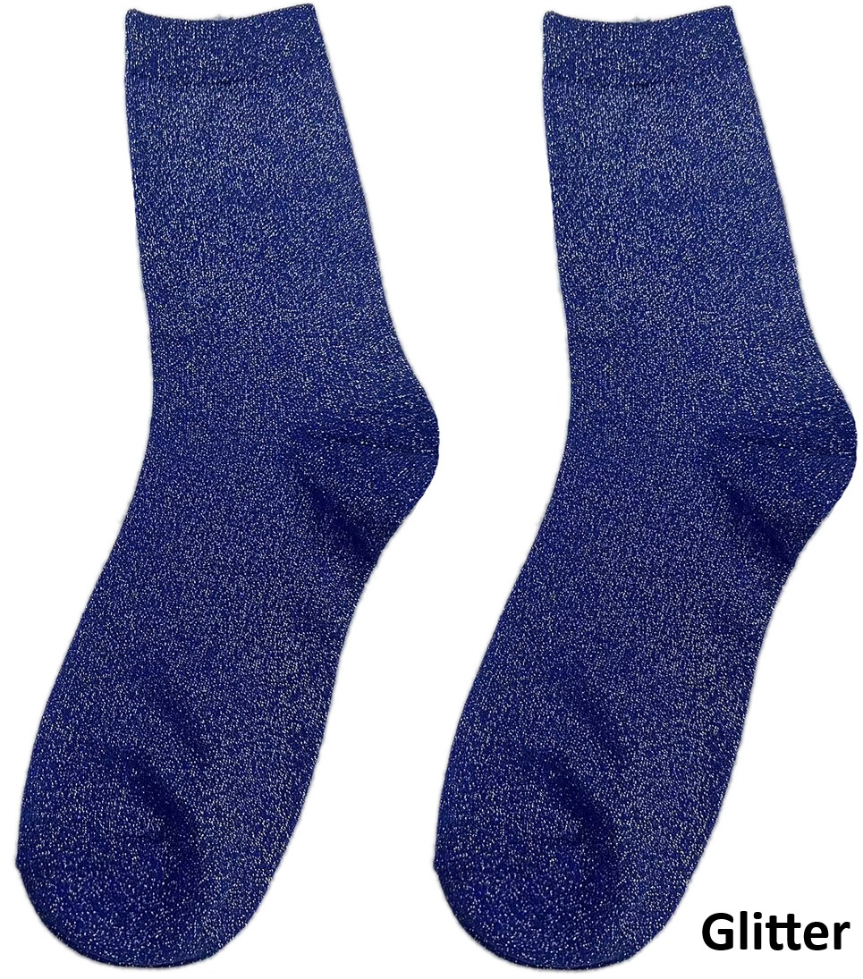 S-E5.3  SOCKS2512-200-10 Socks Glitter Size 38-45 Blue