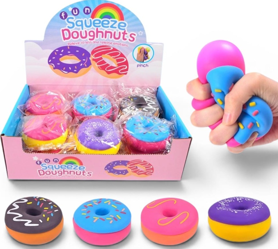 Q-M7.2 TOY2610-153 Squishy Donut 7.5x3.5cm- 12pcs