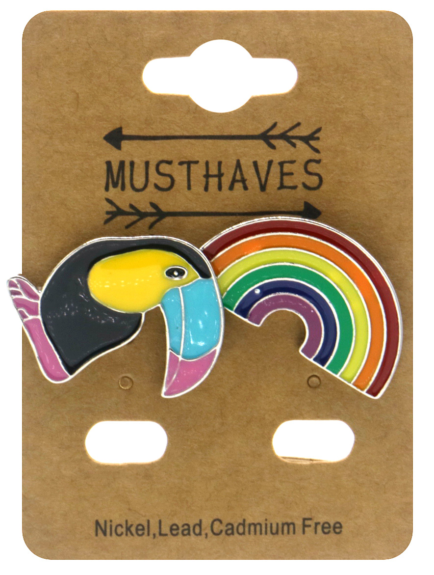C-D5.1 PIN2557-047 Set of Pins Toucan  - Rainbow