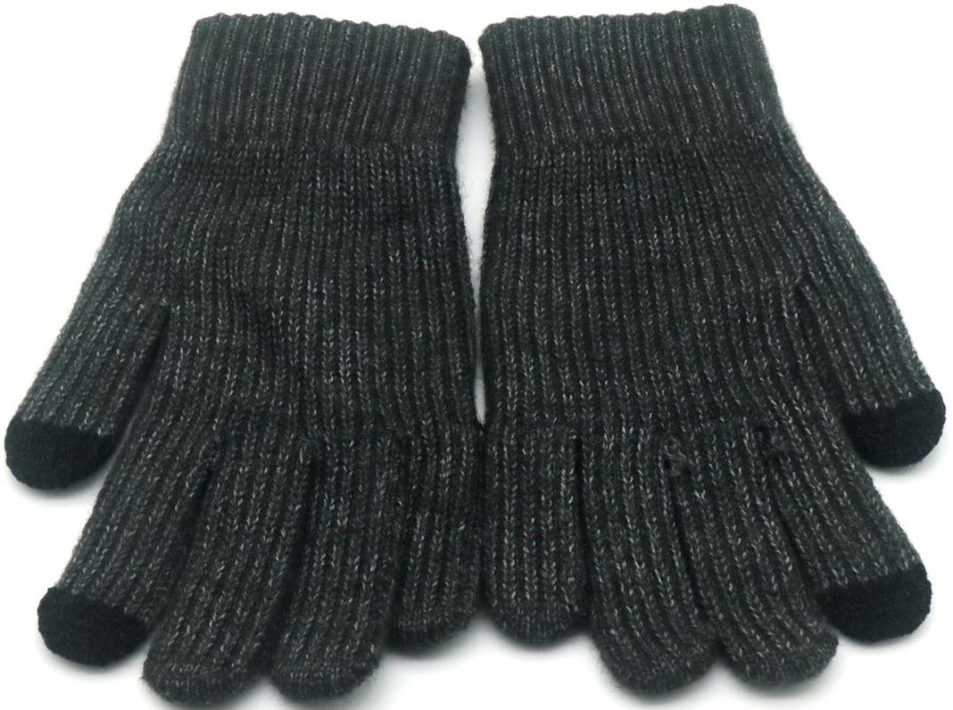 L-C7.1 GLOVE704-006-3 Knitted Gloves Grey