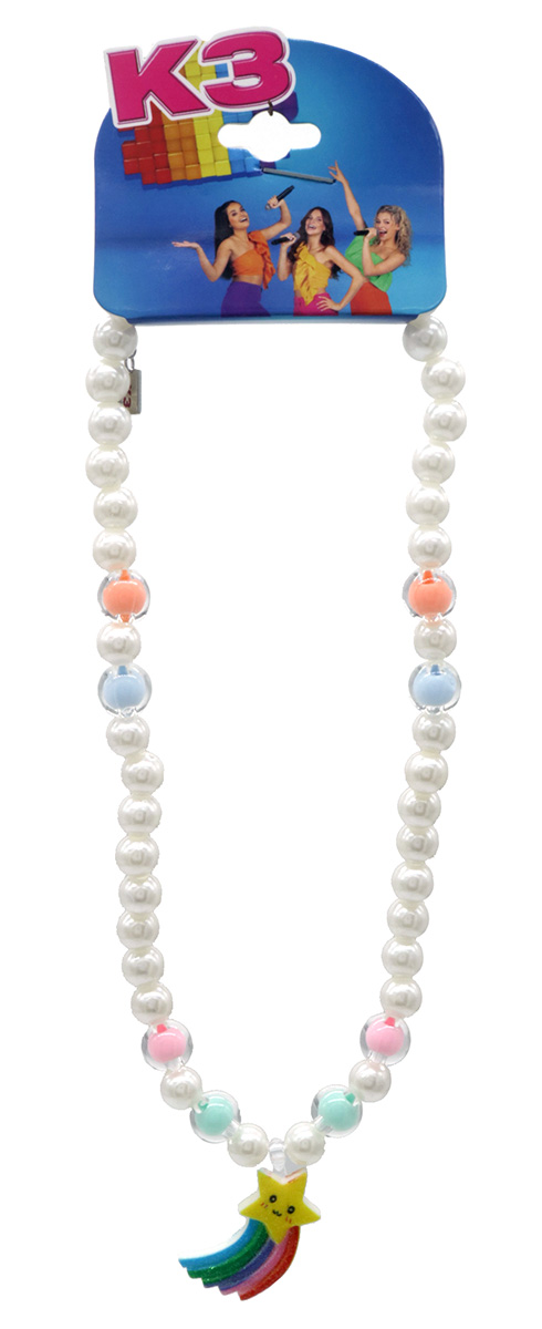 B-F1.2 K3-ZSN025 Bijoux Ketting Wit met Ster