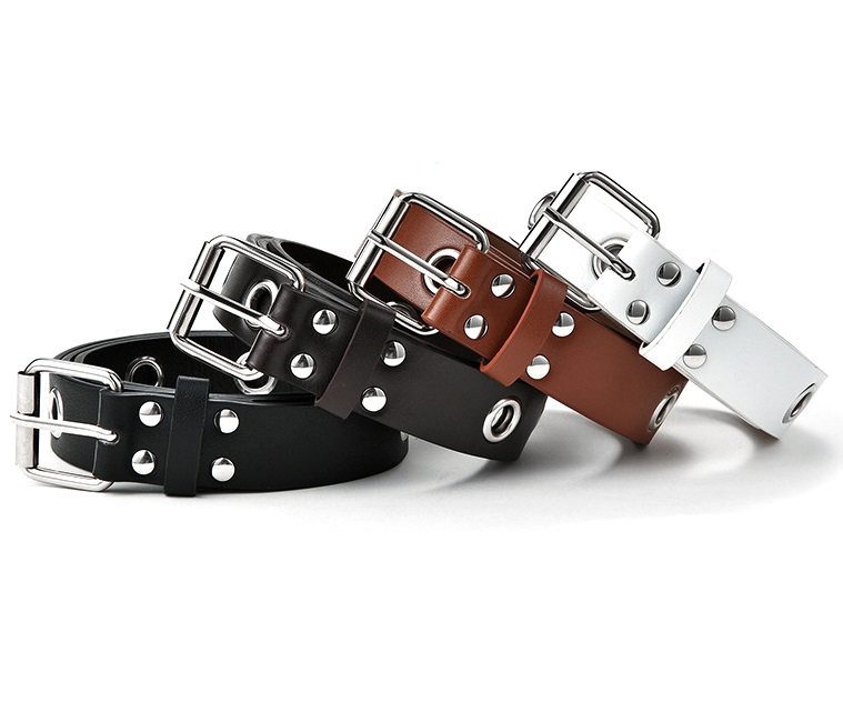 X-N9.2 BELT007-017 PU Belt Studs Adjustable 3cmx105cm Dark Brown X-N9.2 BELT007-017 PU Belt Studs Adjustable 3cmx105cm Dark Brown