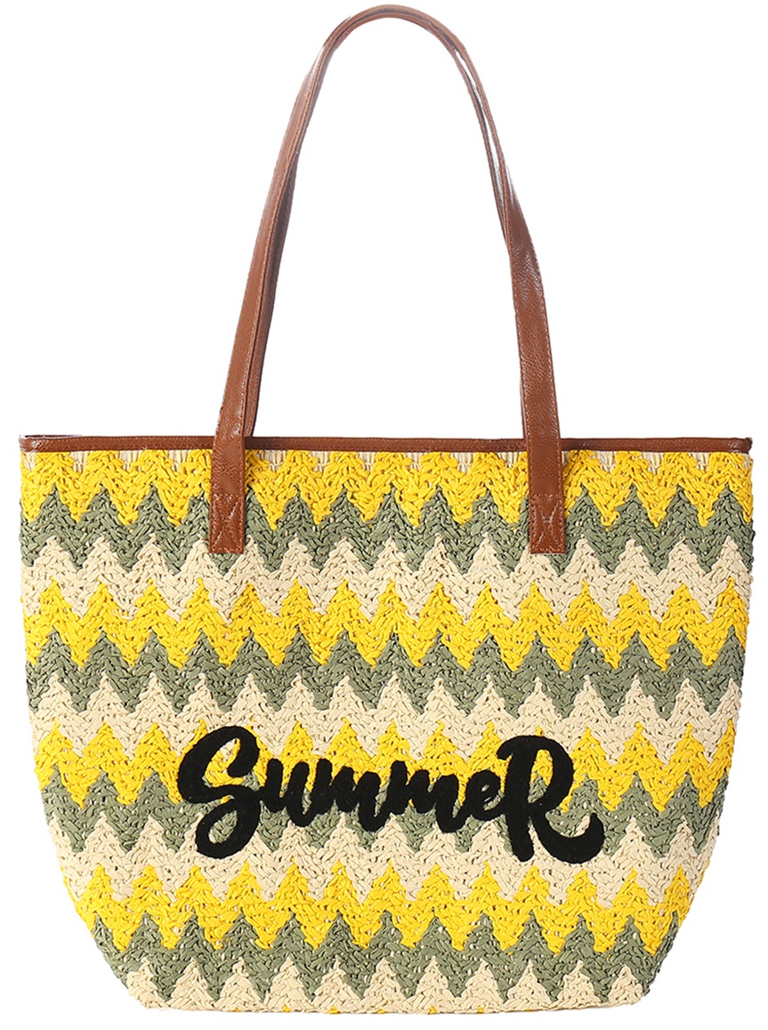 T-B8.1 BAG420-043 Beach Bag Knitted Summer 45x39cm