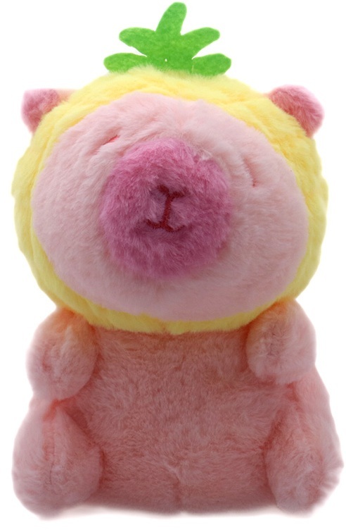 Z-D3.5 TOY945-047 Plush Capybara Pineapple 20cm