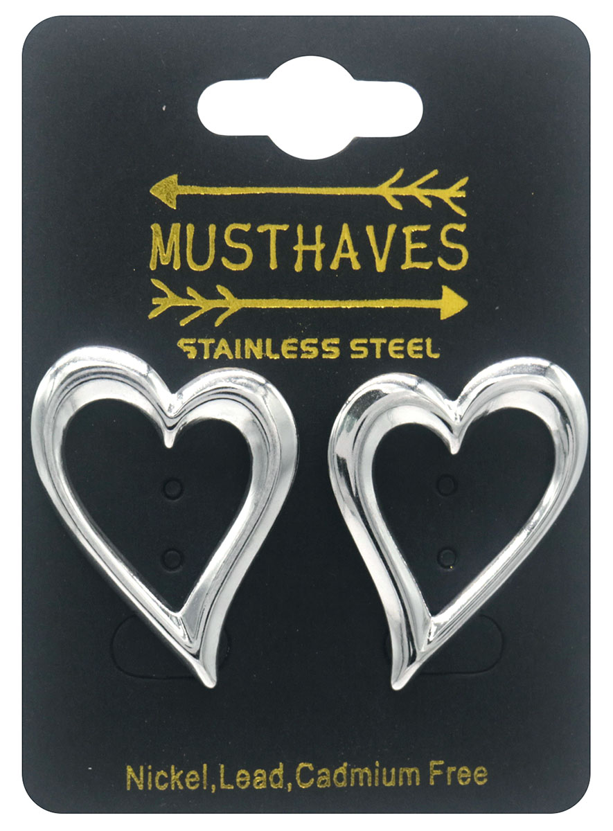 C-E19.1 E68-039S S. Steel Earrings 3cm