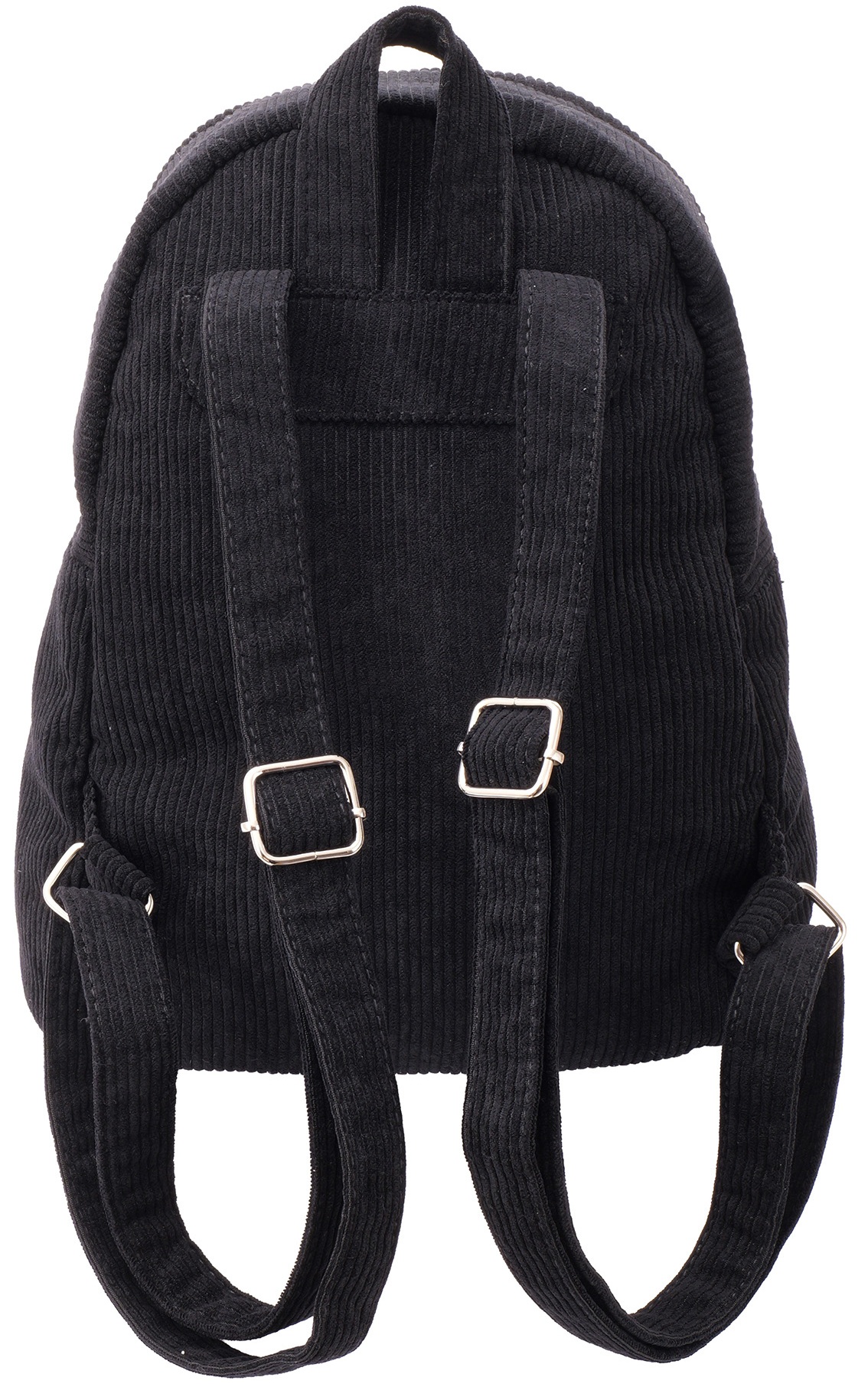 T-D3.1 BAG1117-008-1 Rib Fabric Backpack 32x29x14cm Black