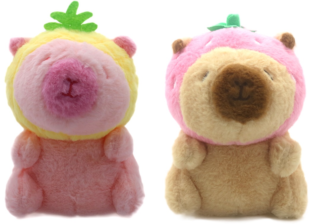 Z-D3.5 TOY945-047 Plush Capybara Pineapple 20cm