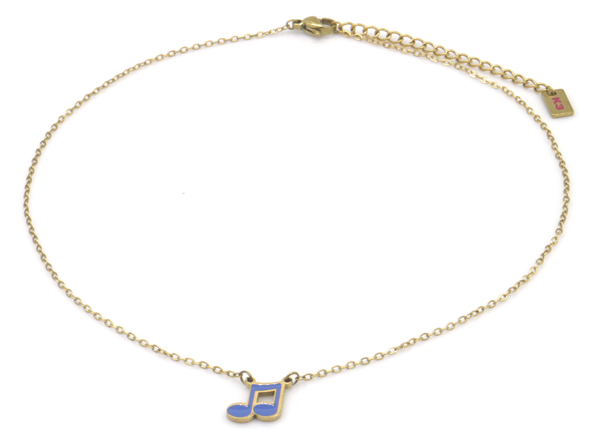 D-D8.2 K3-RBN004 S. Steel Necklace Music