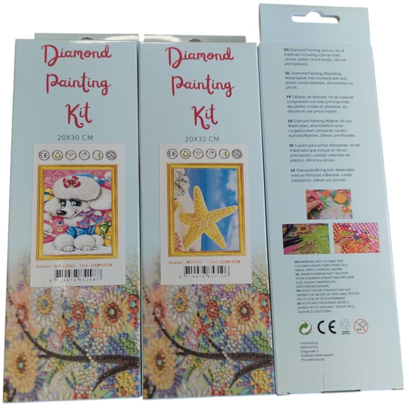 K-D6.1 DP Diamond Painting -Canvas 30x20cm - Painting 25x15cm Flowers