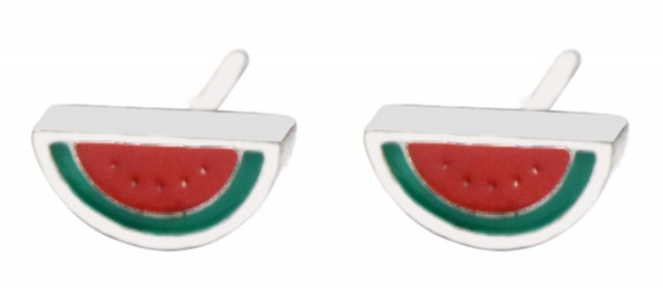 G-B17.5 E38-001S S. Steel Earrings for Kids Watermelon 8mm G-B17.5 E38-001S S. Steel Earrings for Kids Watermelon 8mm