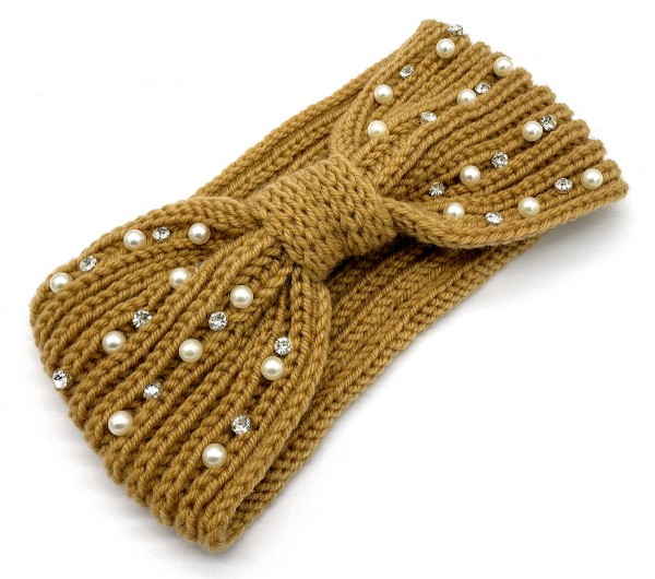 X-O1.4 H401-077 Headband Pearls Brown