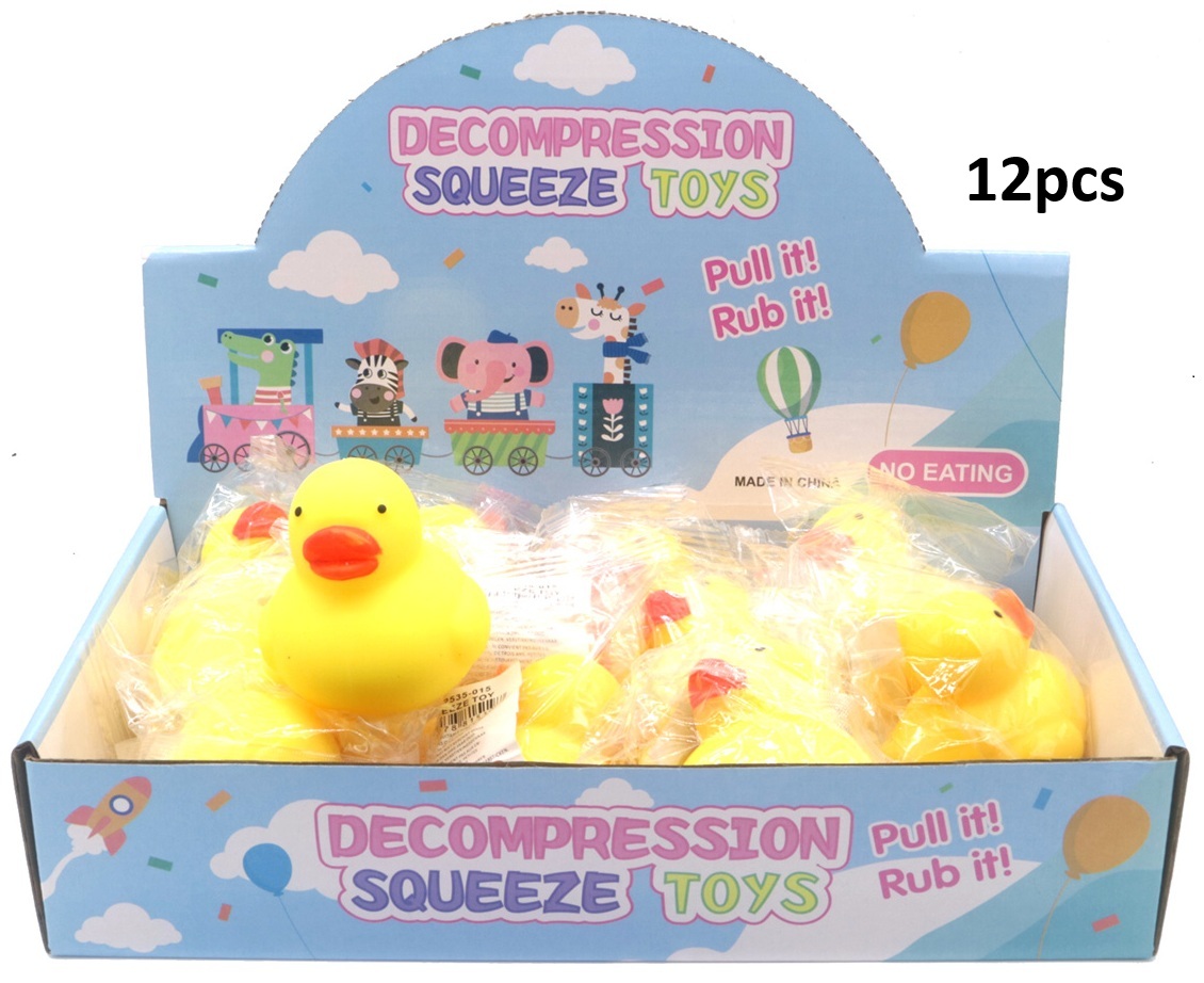 R-C8.1 TOY2535-015 Decompressio Toy Squishy Duck 7cm - 12pcs