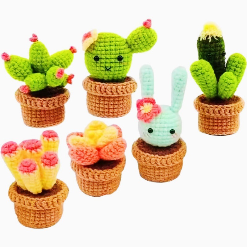 L-F8.1 DIY2604-102 DIY Crochet Kit - Plants 6pcs