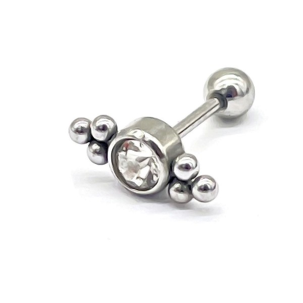 D-F17.4 E620-010S S. Steel 316L Ear Piercing 8mm