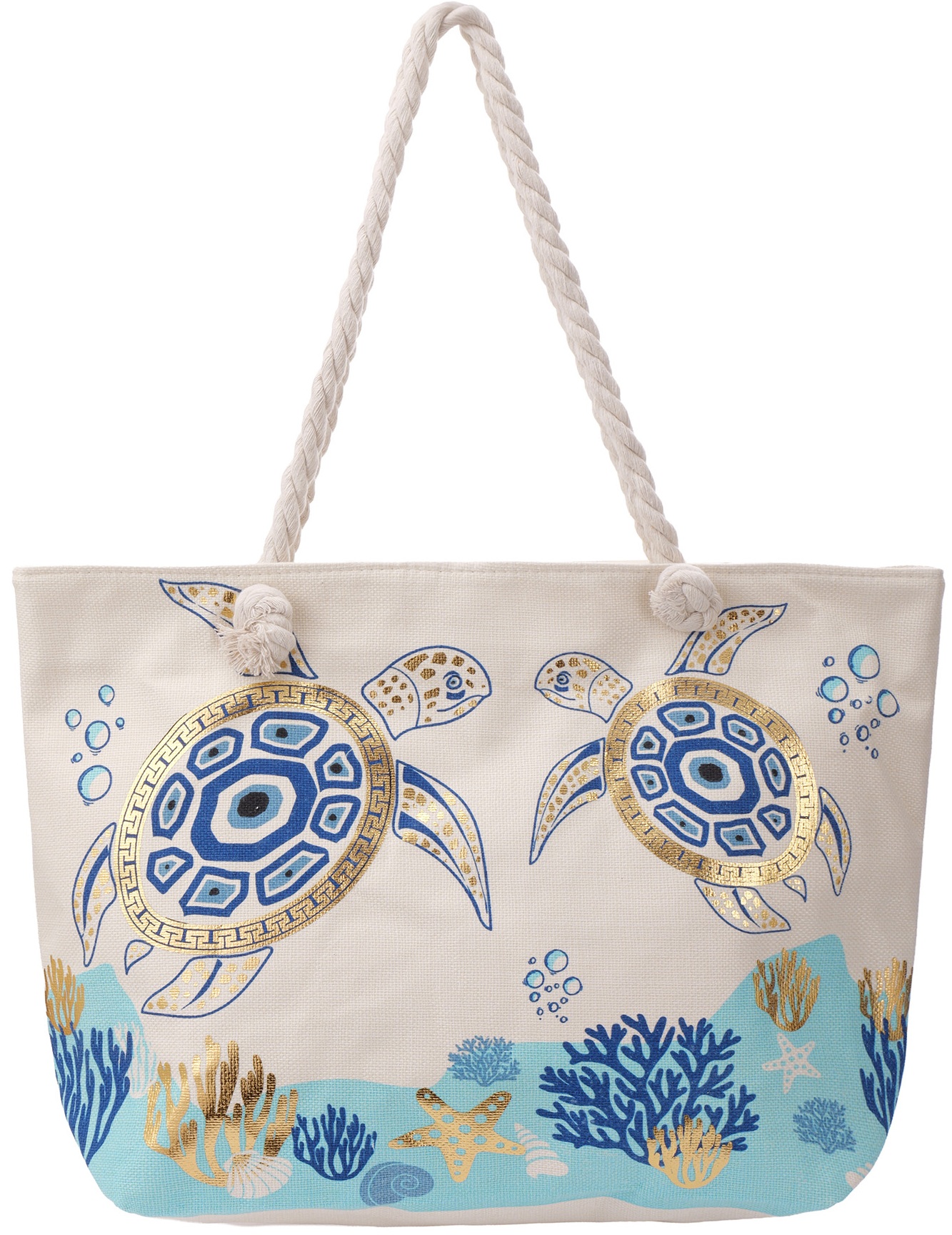 R-P7.1 BAG1115-001-3 Beach Bag Turtles 54x36x15cm