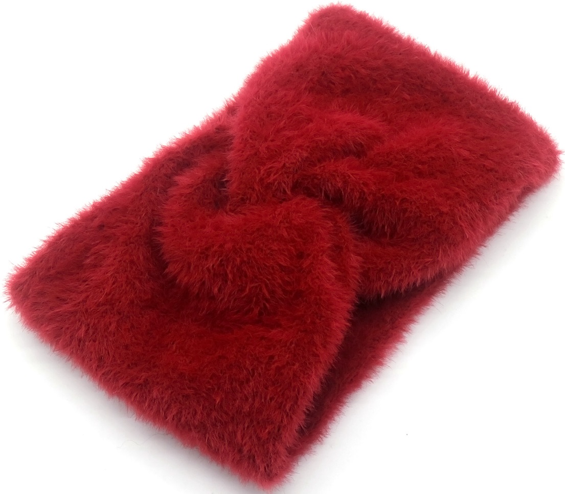 Q-E7.1 H071-027-2 Fluffy Winter Headband Red