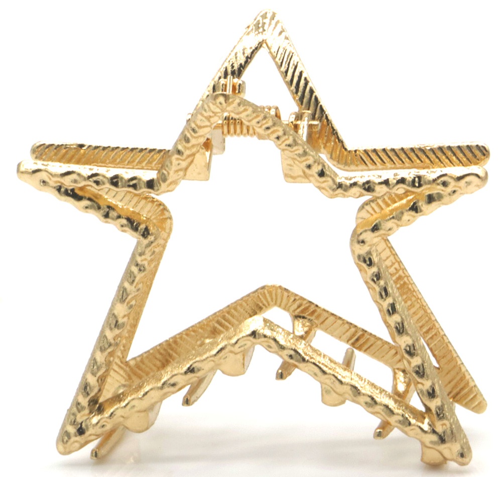 G-B11.1 H1039-012G Metal Hair Claw Star 7.5cm
