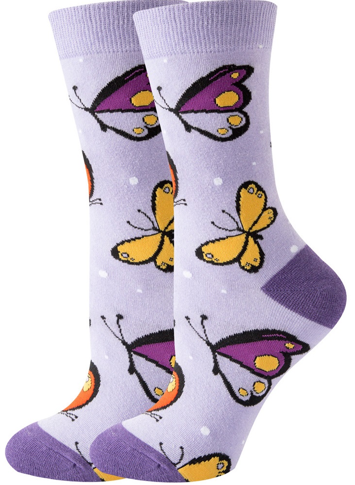 S-E4.3  SOCKS2316-061  Pair of Socks Size 36-43 Butterflies