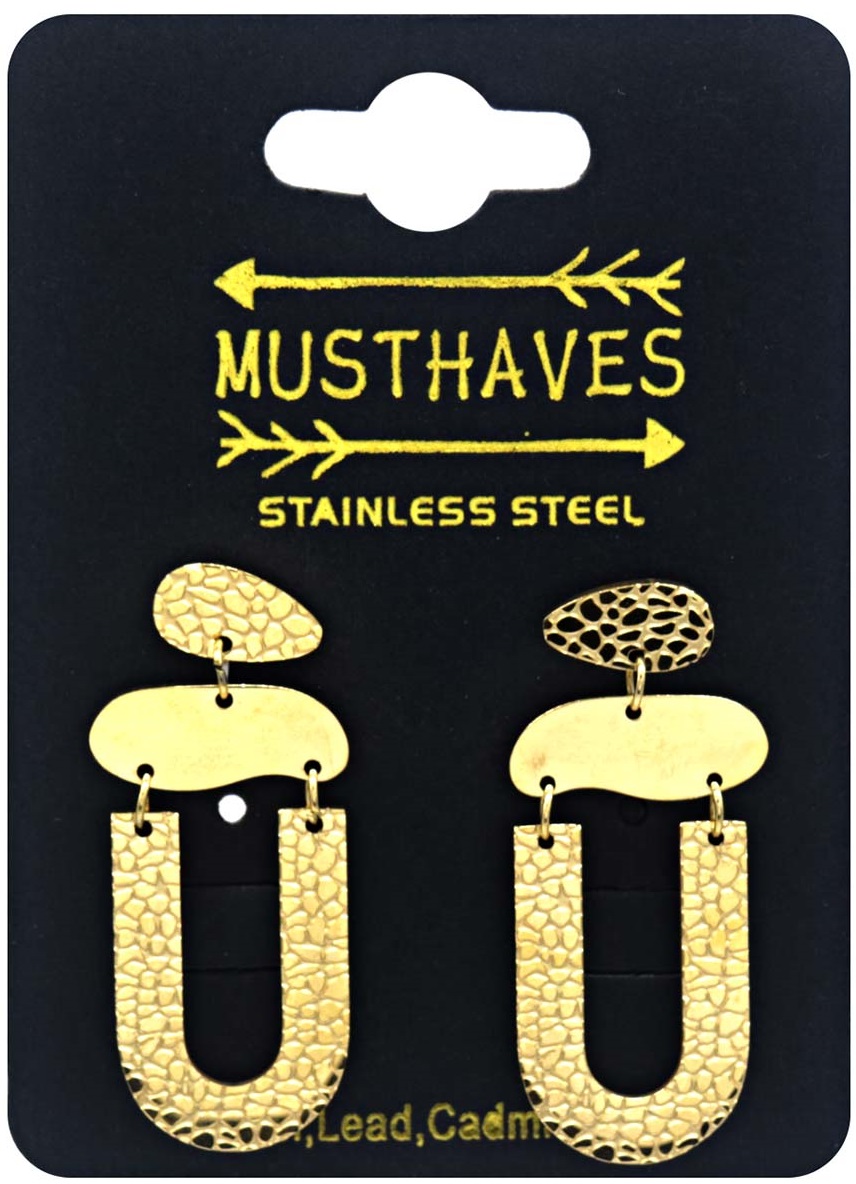 D-C16.1 E221-559G S. Steel Earrings 3.5cm