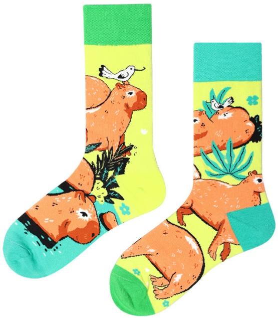 S-H5.1 SOCK2512-087 Pair of Socks Size 38-45 Capybara