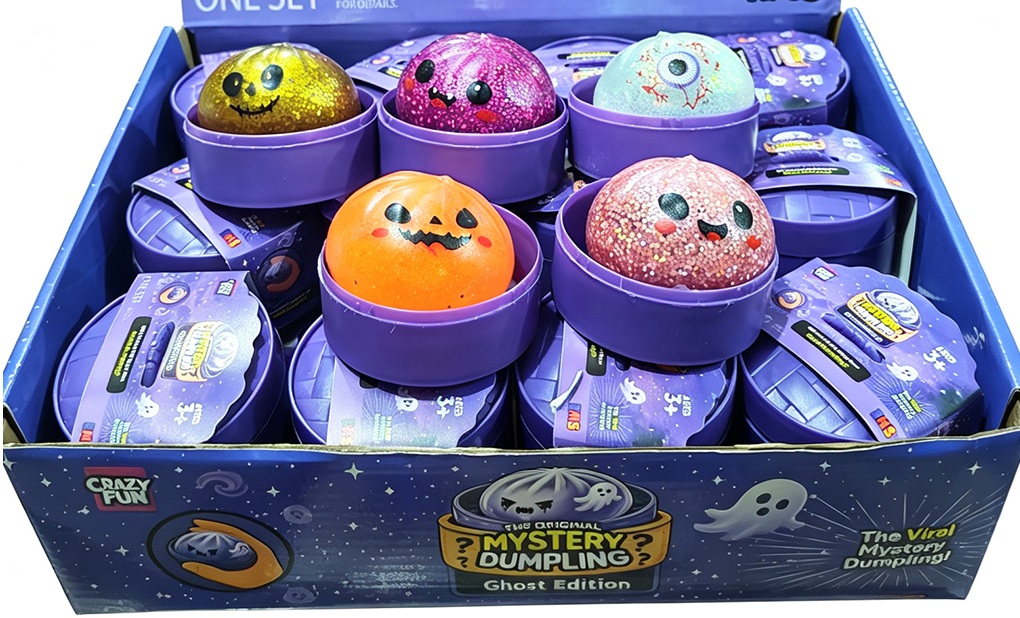 T-O7.2 TOY2610-288 Squishy Dumpling Halloween 5.5cm Glitter - 24pcs