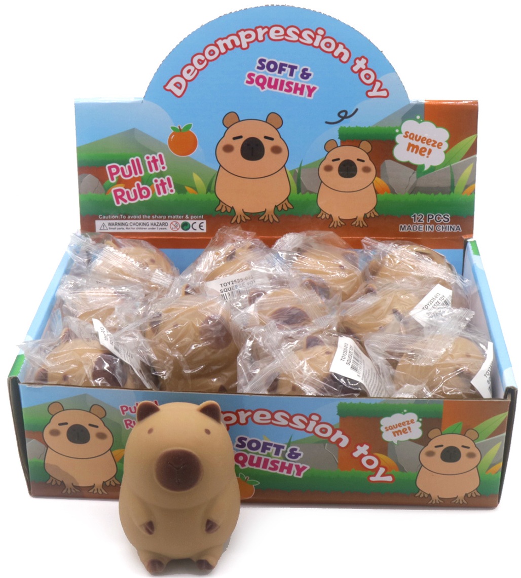 R-G7.2 TOY2535-013 Decompressio Toy Squishy Capybara 7cm - 12pcs