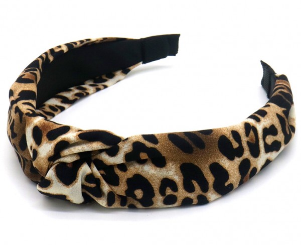 R-A3.2  H063-031 Headband Knot 3cm Leopard