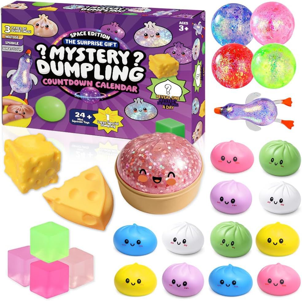 Z-D3.1  TOY2610-095 Squishy Advent Calendar Christmas - 24pcs
