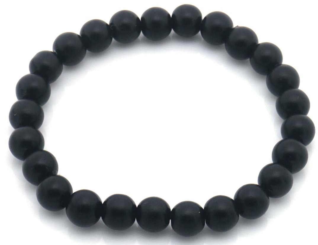 E-A7.2  B002-178 Stone Bracelet 8mm Matt Stone - 19cm