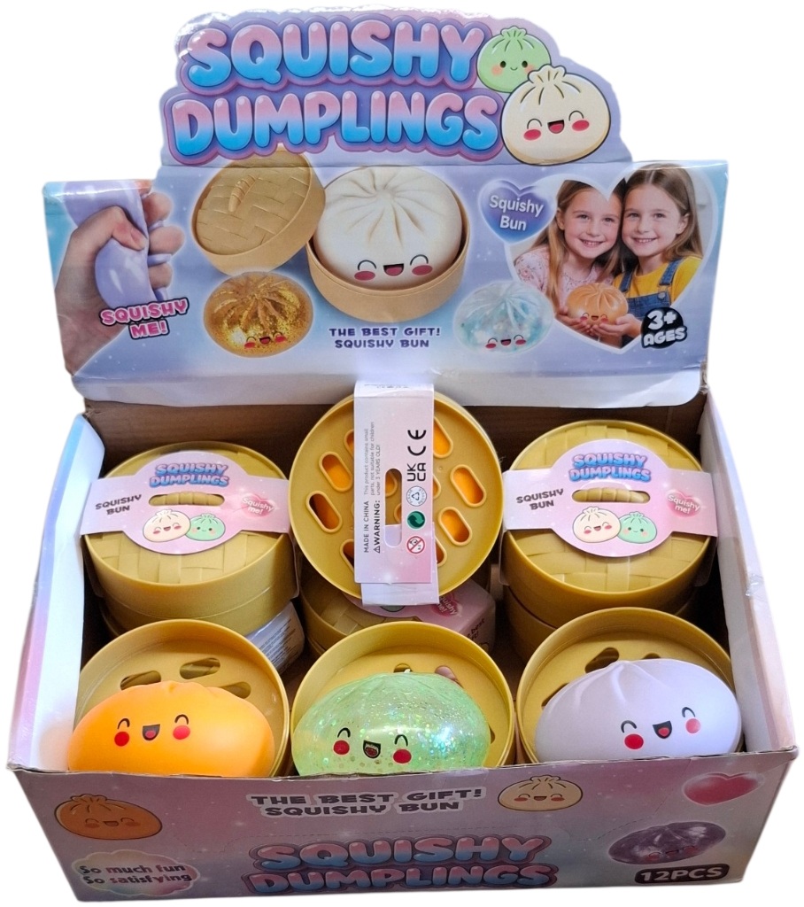 Z-C6.6 Squishy Dumpling 8.5cm 12pcs with mystery glitter