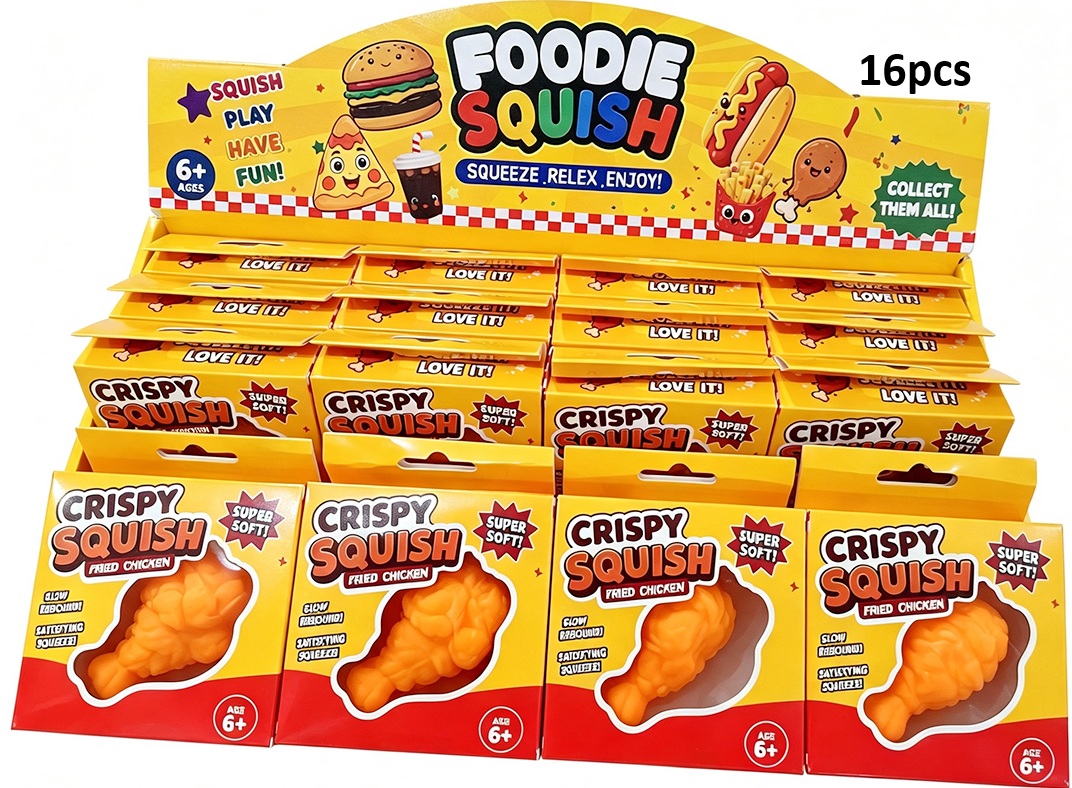 Z-C6.2  TOY003-020 Squishy Fried Chicken 10cm - 16pcs