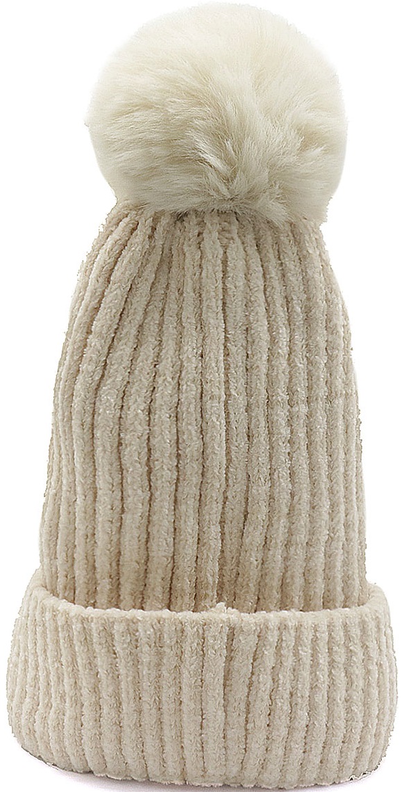 Q-O7.1 HAT701-002 No. 8 Beanie Hat Beige