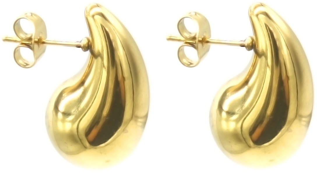 G-D24.1 E126-041G S. Steel Earrings Waterdrop 2cm