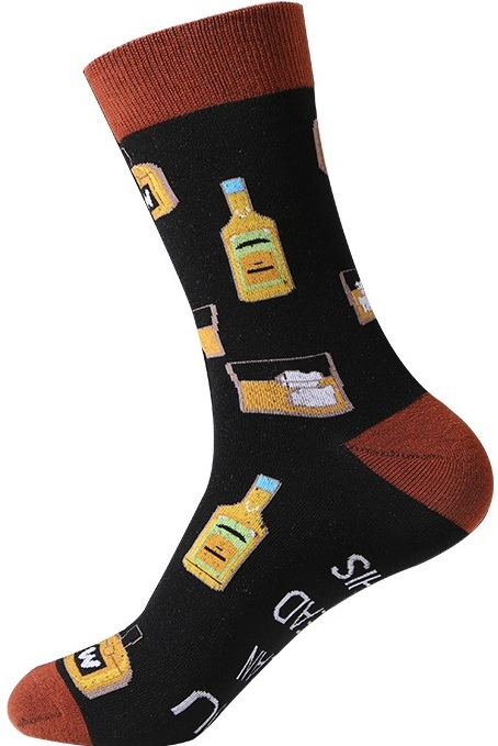 S-I7.1  SOCKS2246-015-Black  Pair of Socks Size 38-45 Whisky