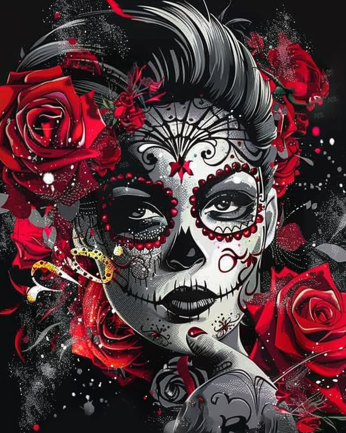 K-D4.2  DP2545108 Diamond Painting -Canvas 50x40cm - Painting 45x35cm Girl