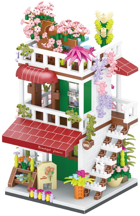 T-P6.2 629 Mini Building Blocks Flower Shop - 1085pcs