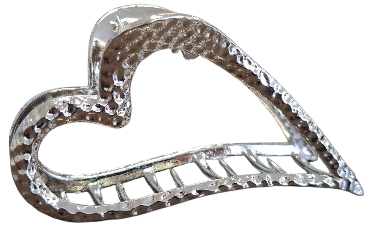 H-C23.1  H1039-013S Metal Hair Claw Heart 8cm